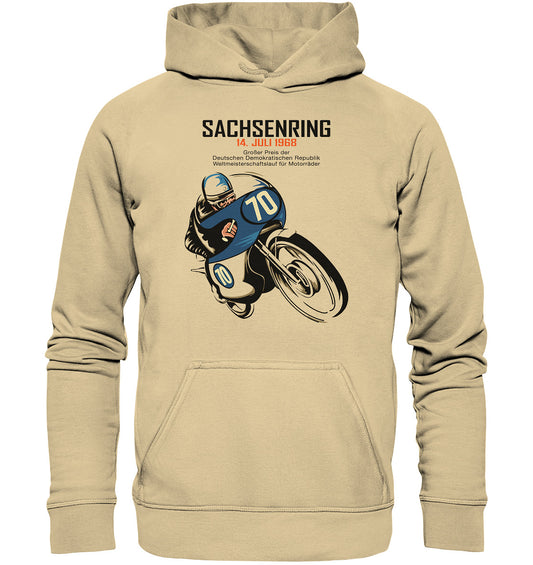 DDR Ostalgie Kapuze / Hoodie Unisex • SACHSENRING 1968 - GROSSER PREIS DER DDR