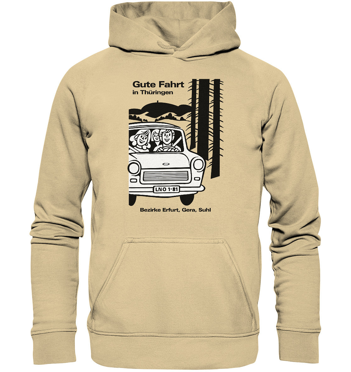 DDR Ostalgie Kapuze / Hoodie Unisex • GUTE FAHRT IN THÜRINGEN