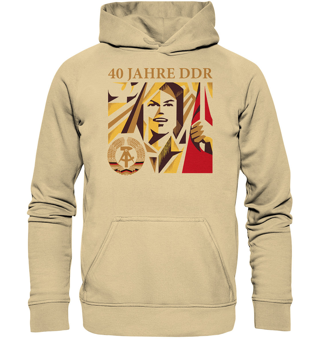 DDR Ostalgie Kapuze / Hoodie Unisex • 40 JAHRE DDR - BRIEFMARKE - Basic Unisex Hoodie