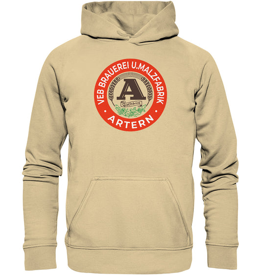 DDR Ostalgie Kapuze / Hoodie Unisex • VEB BRAUEREI ARTERN GOLDAUE