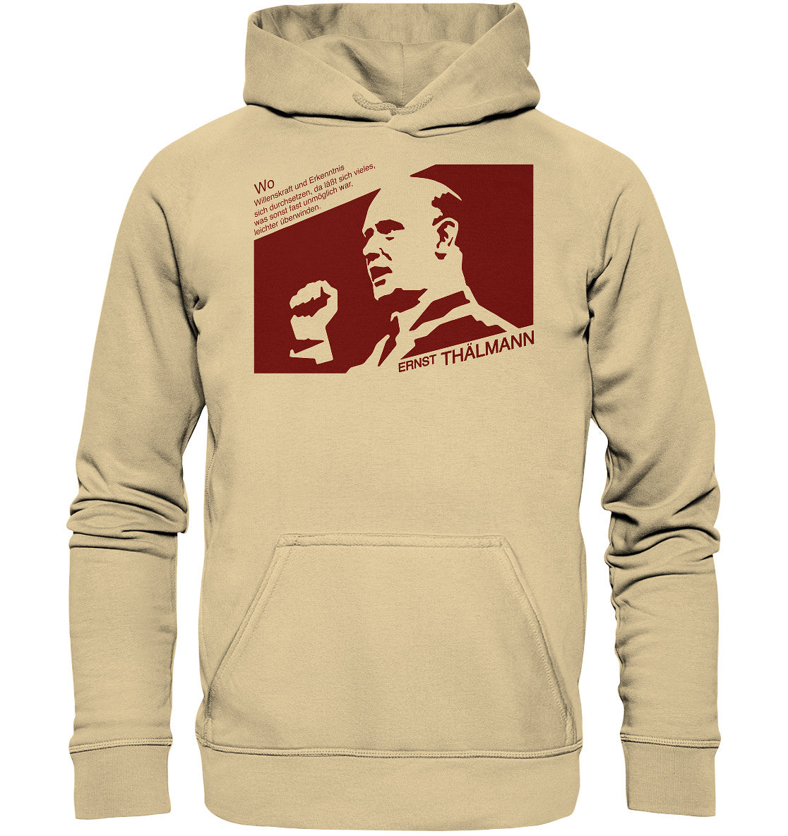 DDR Ostalgie Kapuze / Hoodie Unisex • ERNST THÄLMANN - ORIGINAL DDR-PLAKAT
