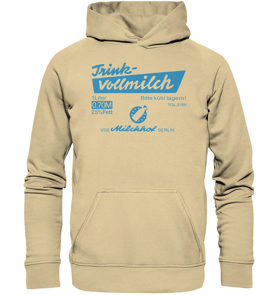 DDR Ostalgie Kapuze / Hoodie Unisex • TRINK-VOLLMILCH - hell