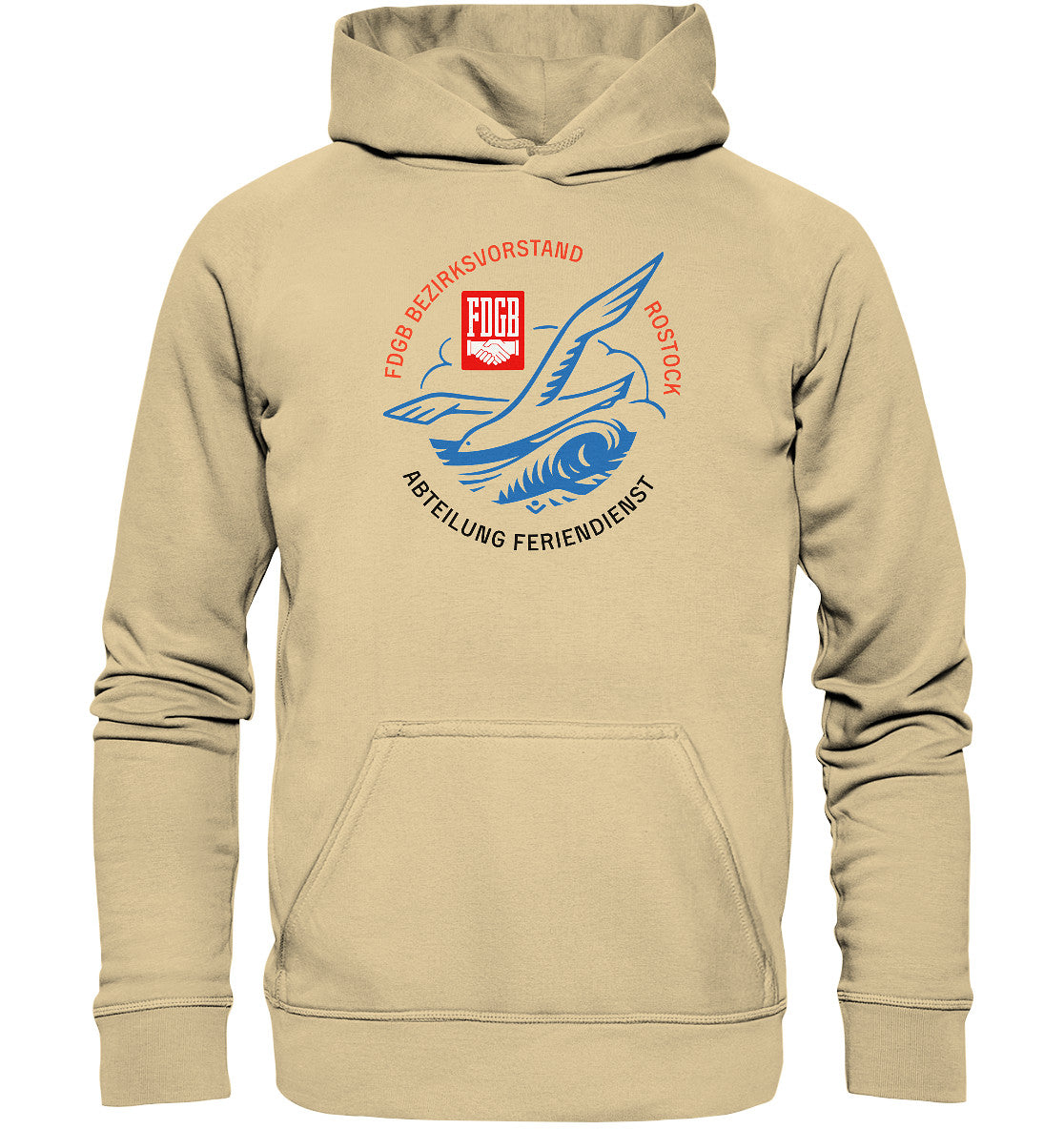 DDR Ostalgie Kapuze / Hoodie Unisex • FDGB FERIENDIENST ROSTOCK