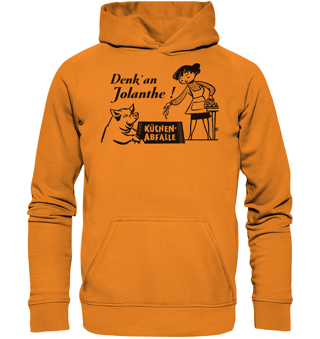 DDR Ostalgie Kapuze / Hoodie Unisex • DENK' AN JOLANTHE! KÜCHENABFÄLLE - ORIGINAL ILLUSTRATION