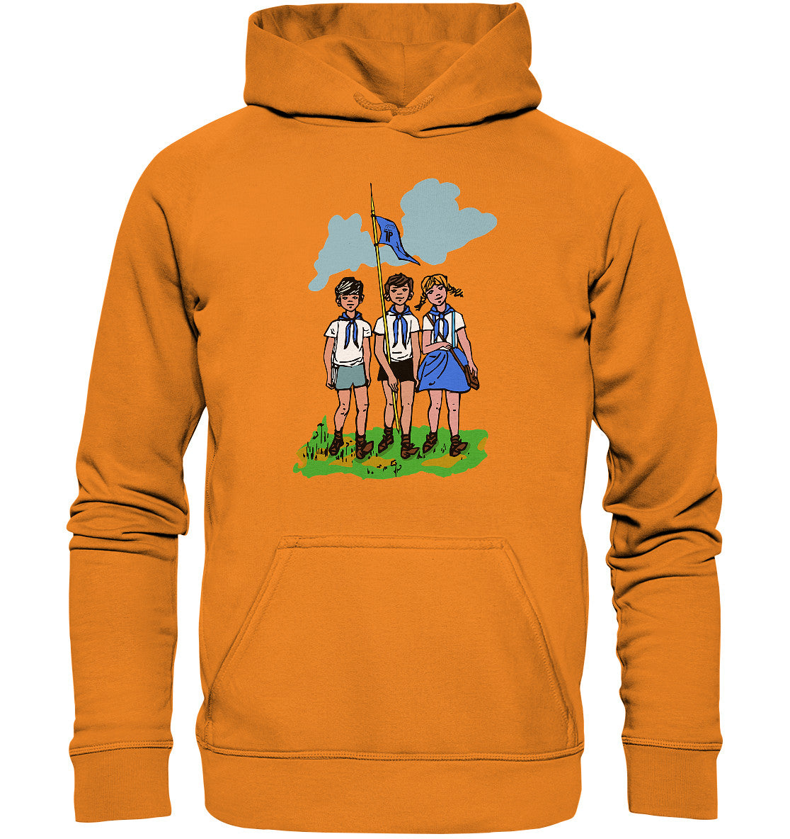DDR Ostalgie Kapuze / Hoodie Unisex • JUNGE PIONIERE - PIONIERAUSWEIS
