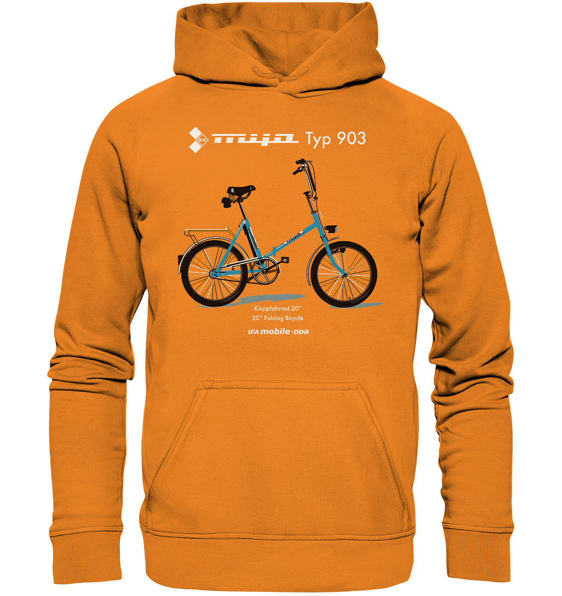 DDR Ostalgie Kapuze / Hoodie Unisex • MIFA KLAPPRAD TYP 903 - ORIGINAL WERBUNG