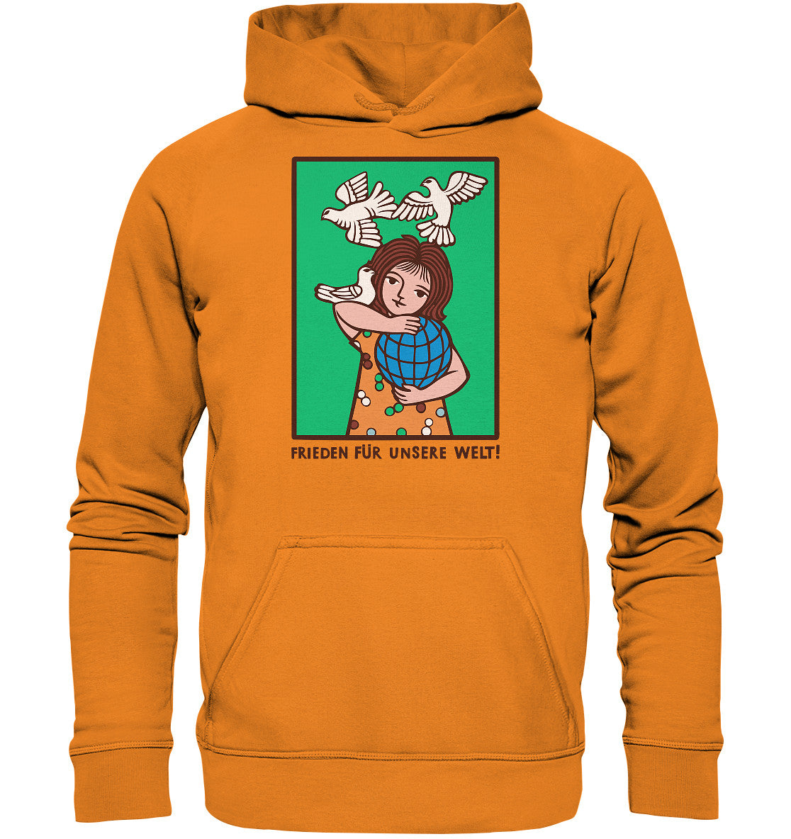 DDR Ostalgie Kapuze / Hoodie Unisex • FRIEDEN FÜR UNSERE WELT! (DDR-ORIGINAL-PLAKAT)