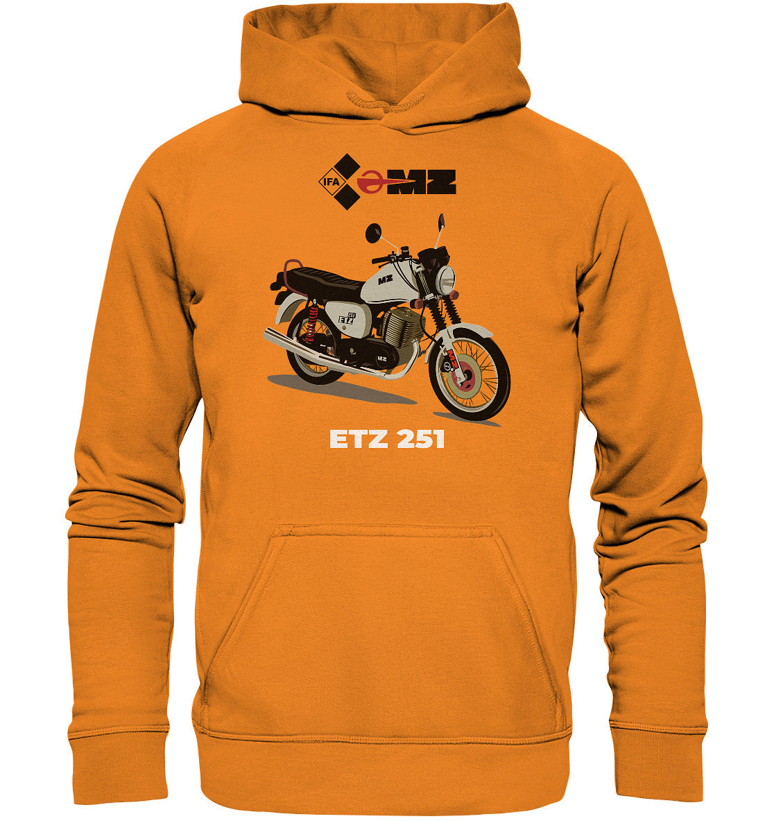 DDR Ostalgie Kapuze / Hoodie Unisex • MZ ETZ 251 - ORIGINALWERBUNG