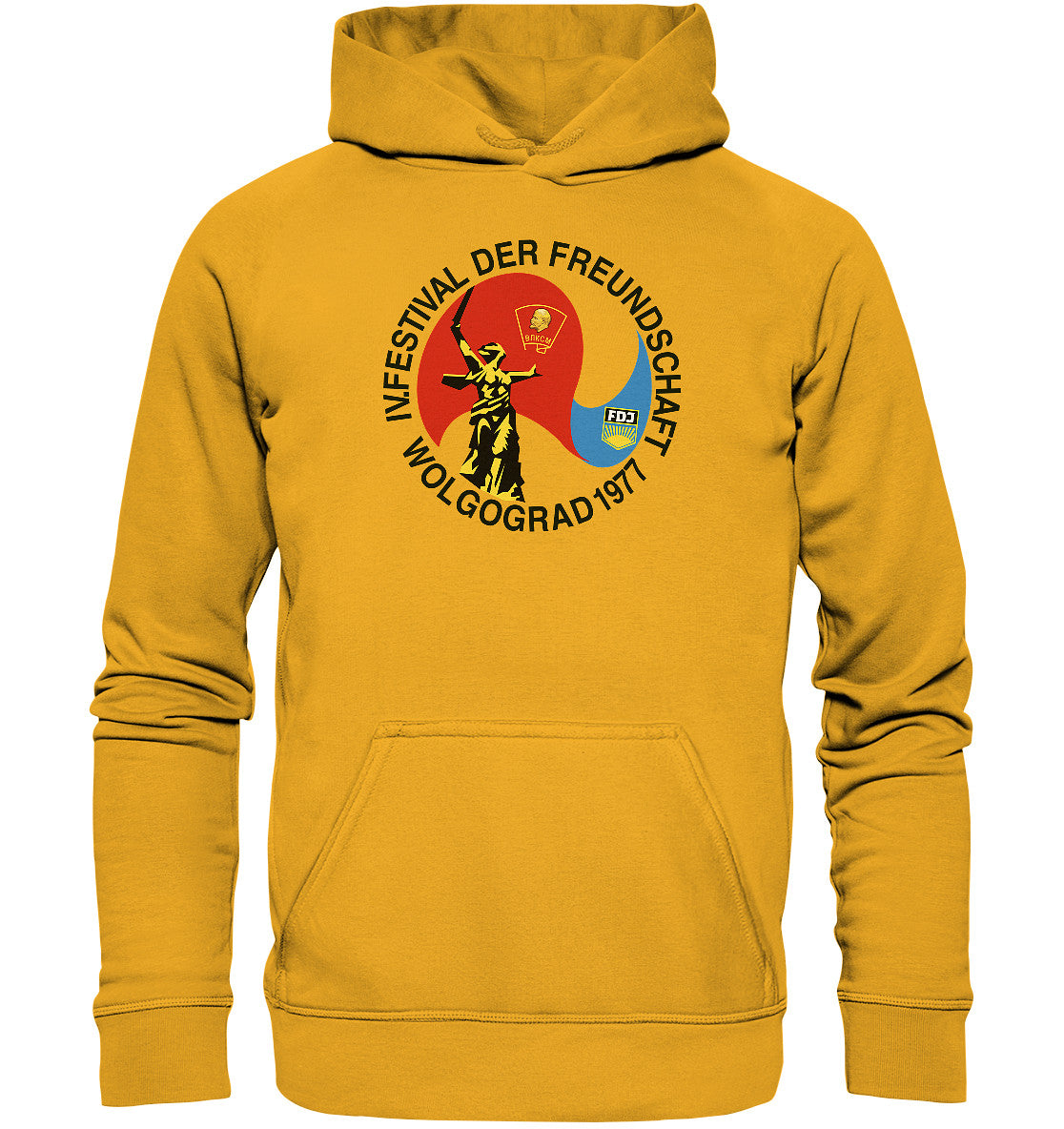 DDR Ostalgie Kapuze / Hoodie Unisex • FESTIVAL DER FREUNDSCHAFT - WOLGOGRAD 1977