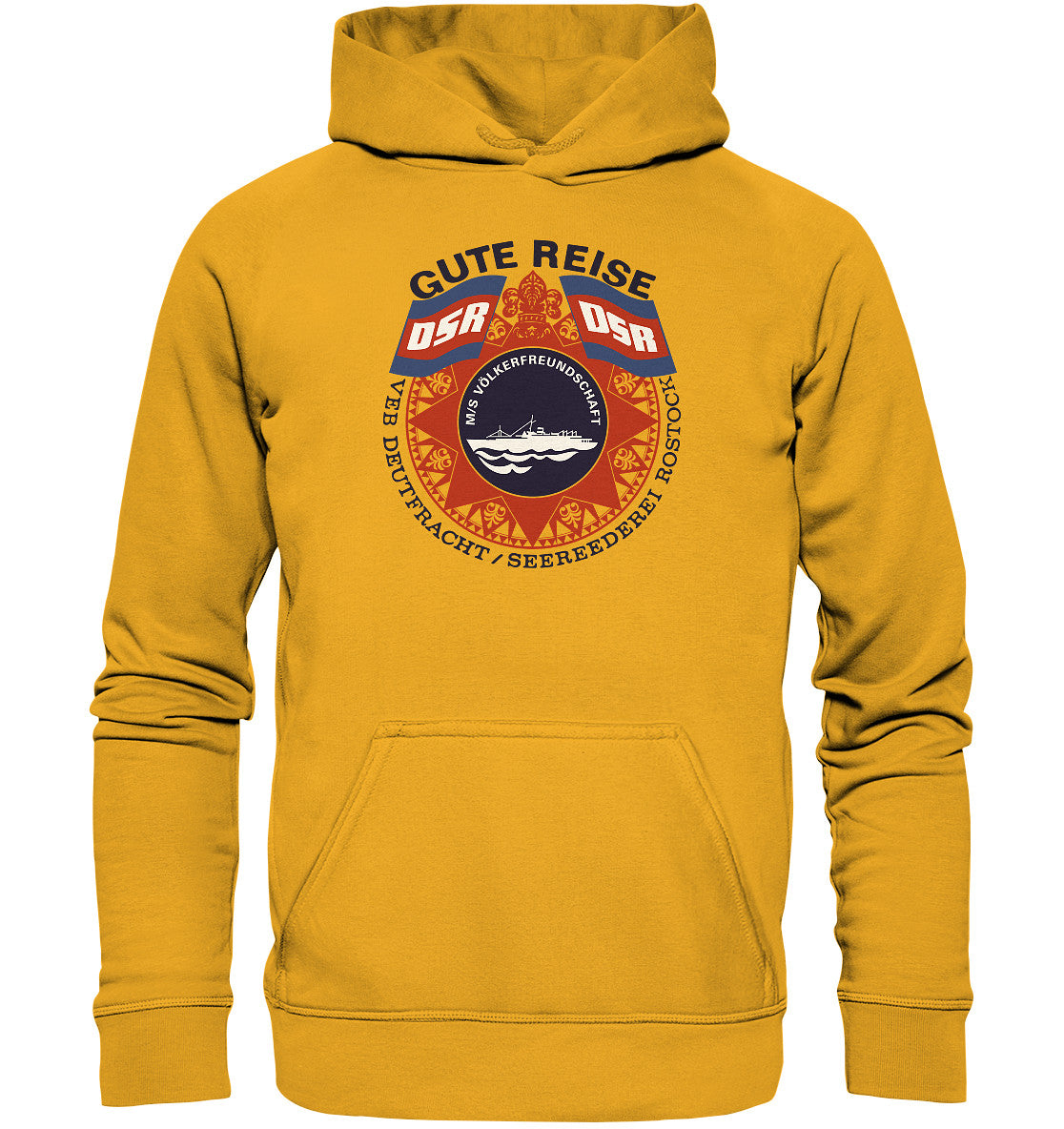 DDR Ostalgie Kapuze / Hoodie Unisex • MS VÖLKERFREUNDSCHAFT- hell