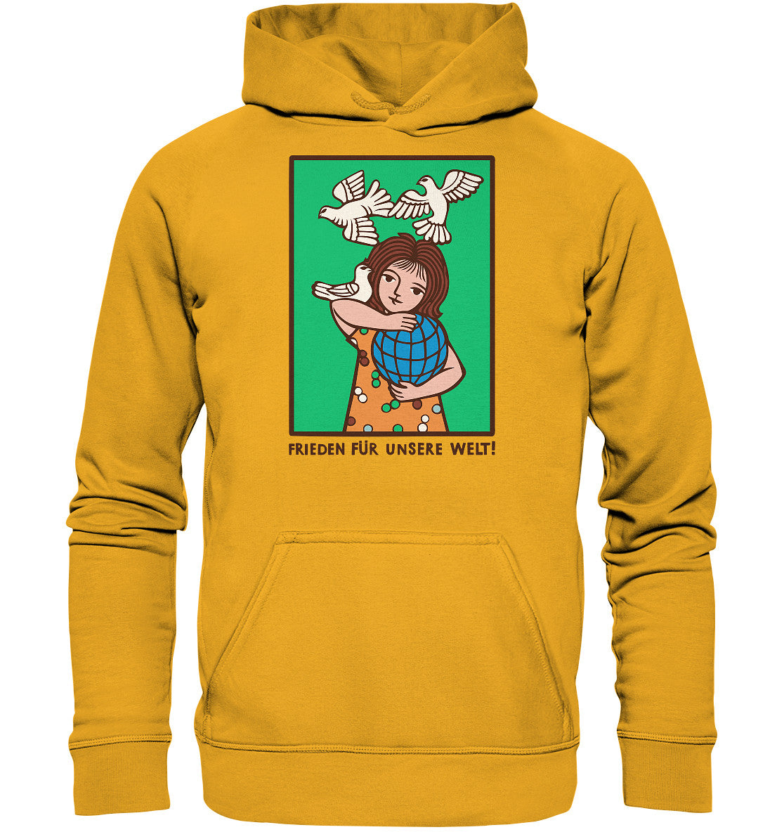 DDR Ostalgie Kapuze / Hoodie Unisex • FRIEDEN FÜR UNSERE WELT! (DDR-ORIGINAL-PLAKAT)
