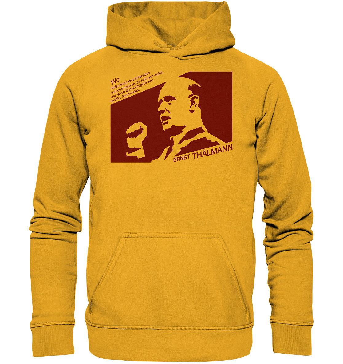 DDR Ostalgie Kapuze / Hoodie Unisex • ERNST THÄLMANN - ORIGINAL DDR-PLAKAT