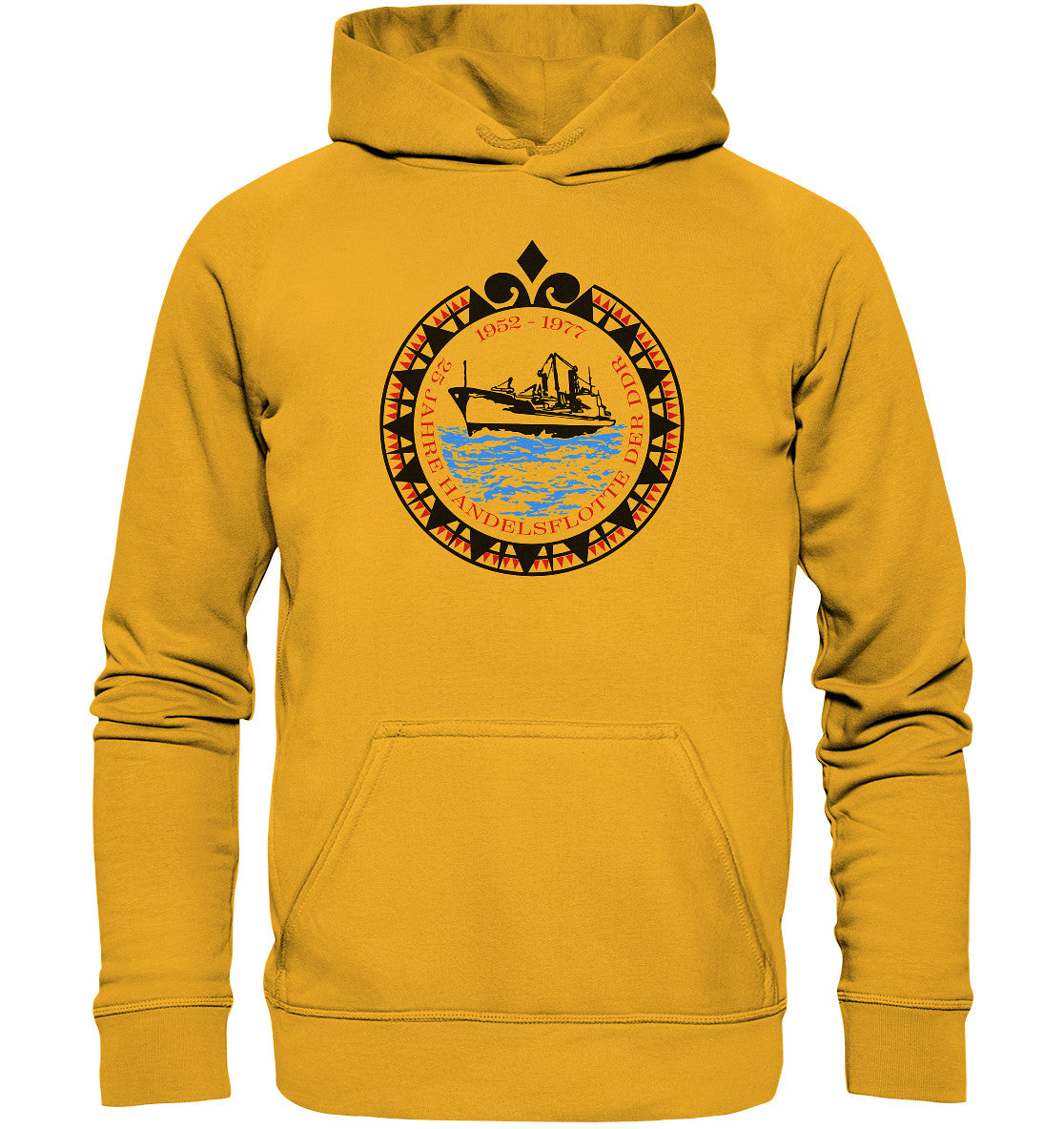 DDR Ostalgie Kapuze / Hoodie Unisex • 25 JAHRE HANDELSFLOTTE DER DDR - hell