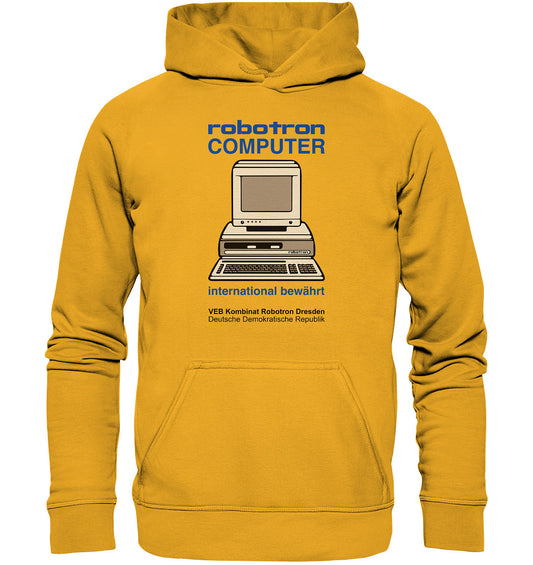 DDR Ostalgie Kapuze / Hoodie Unisex • ROBOTRON COMPUTER DRESDEN