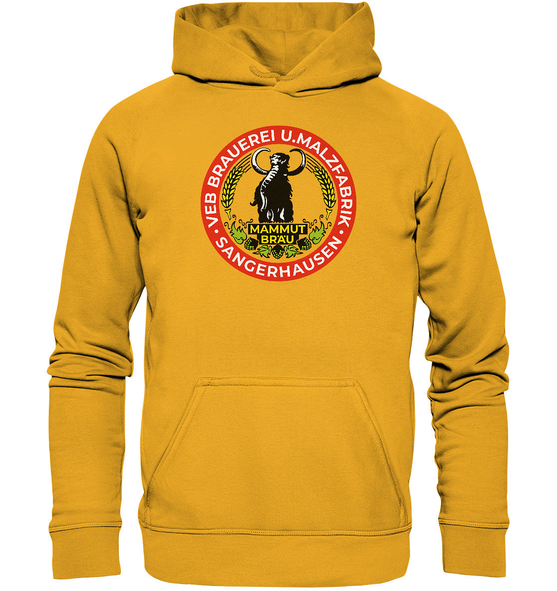 DDR Ostalgie Kapuze / Hoodie Unisex • VEB BRAUEREI SANGERHAUSEN - MAMMUT BRÄU