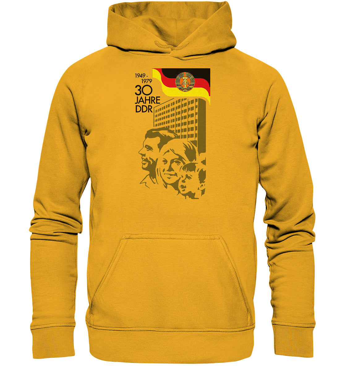 DDR Ostalgie Kapuze / Hoodie Unisex • 30 JAHRE DDR - BRIEFMARKE