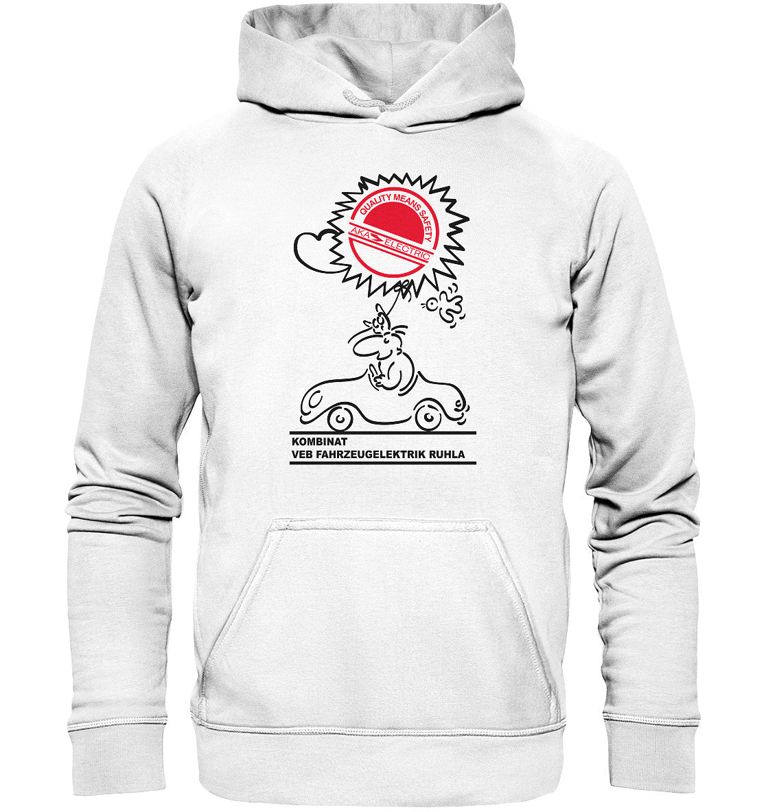 DDR Ostalgie Kapuze / Hoodie Unisex • AKA ELEKTRIK - VEB FAHRZEUGELEKTRIK RUHLA