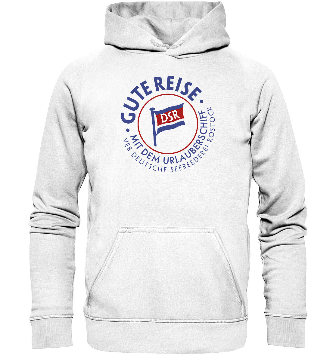 DDR Ostalgie Kapuze / Hoodie Unisex • DSR GUTE REISE - VEB DEUTSCHE SEEREEDEREI - hell
