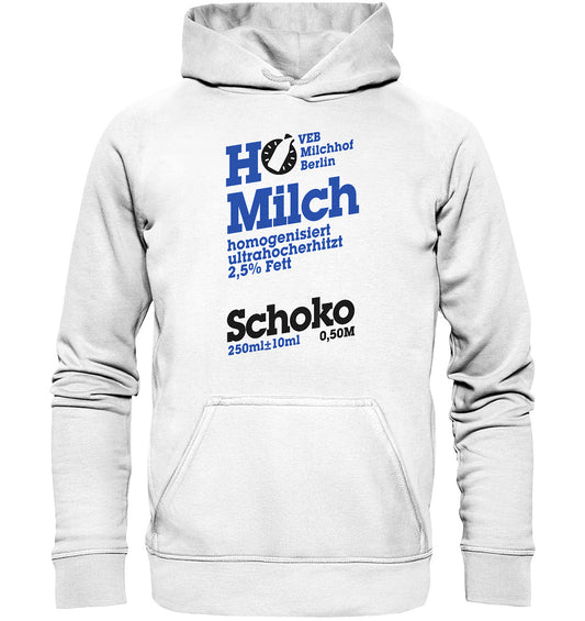 DDR Ostalgie Kapuze / Hoodie Unisex • VEB MILCHHOF BERLIN - hell