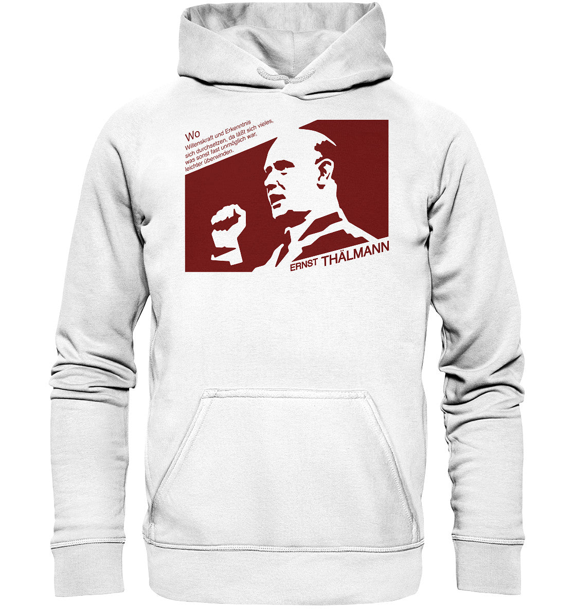DDR Ostalgie Kapuze / Hoodie Unisex • ERNST THÄLMANN - ORIGINAL DDR-PLAKAT