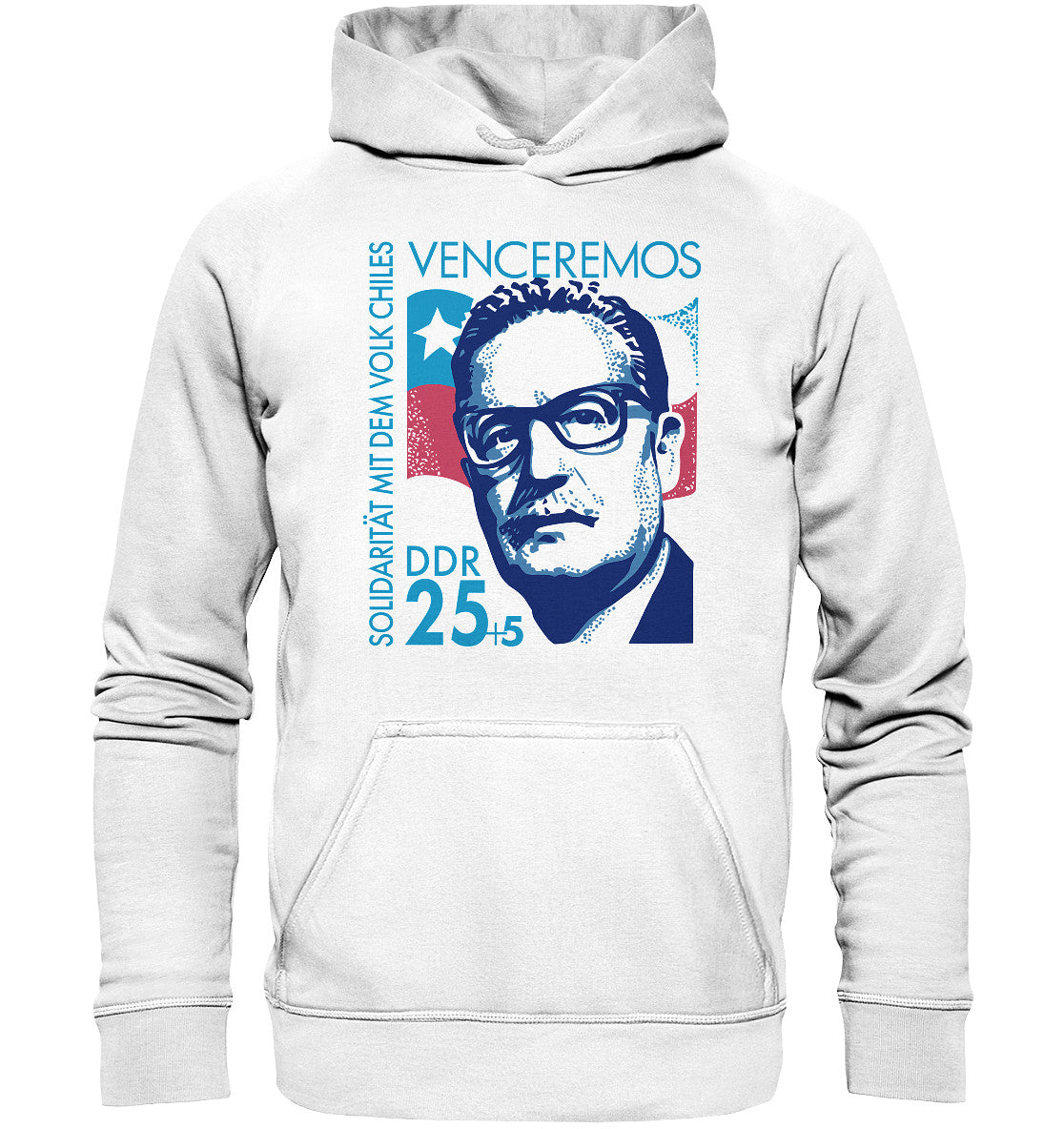 DDR Ostalgie Kapuze / Hoodie Unisex • SOLIDARITÄT MIT CHILE
