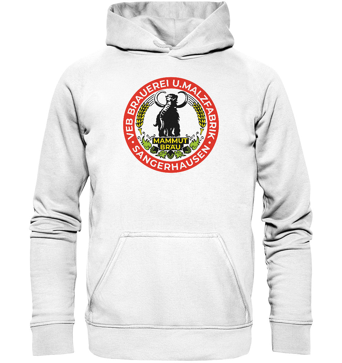 DDR Ostalgie Kapuze / Hoodie Unisex • VEB BRAUEREI SANGERHAUSEN - MAMMUT BRÄU