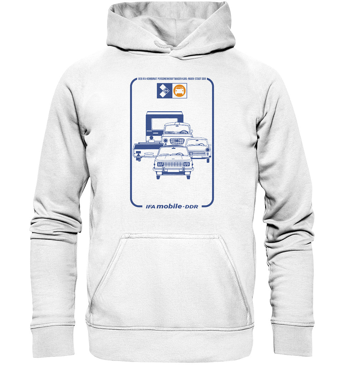 DDR Ostalgie Kapuze / Hoodie Unisex • VEB IFA-KOMBINAT PKW KARL-MARX-STADT