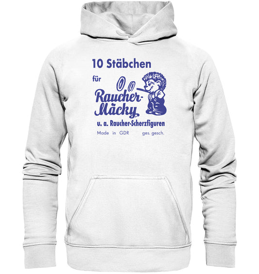 DDR Ostalgie Kapuze / Hoodie Unisex • RÄUCHER MÄCKY STÄBCHEN