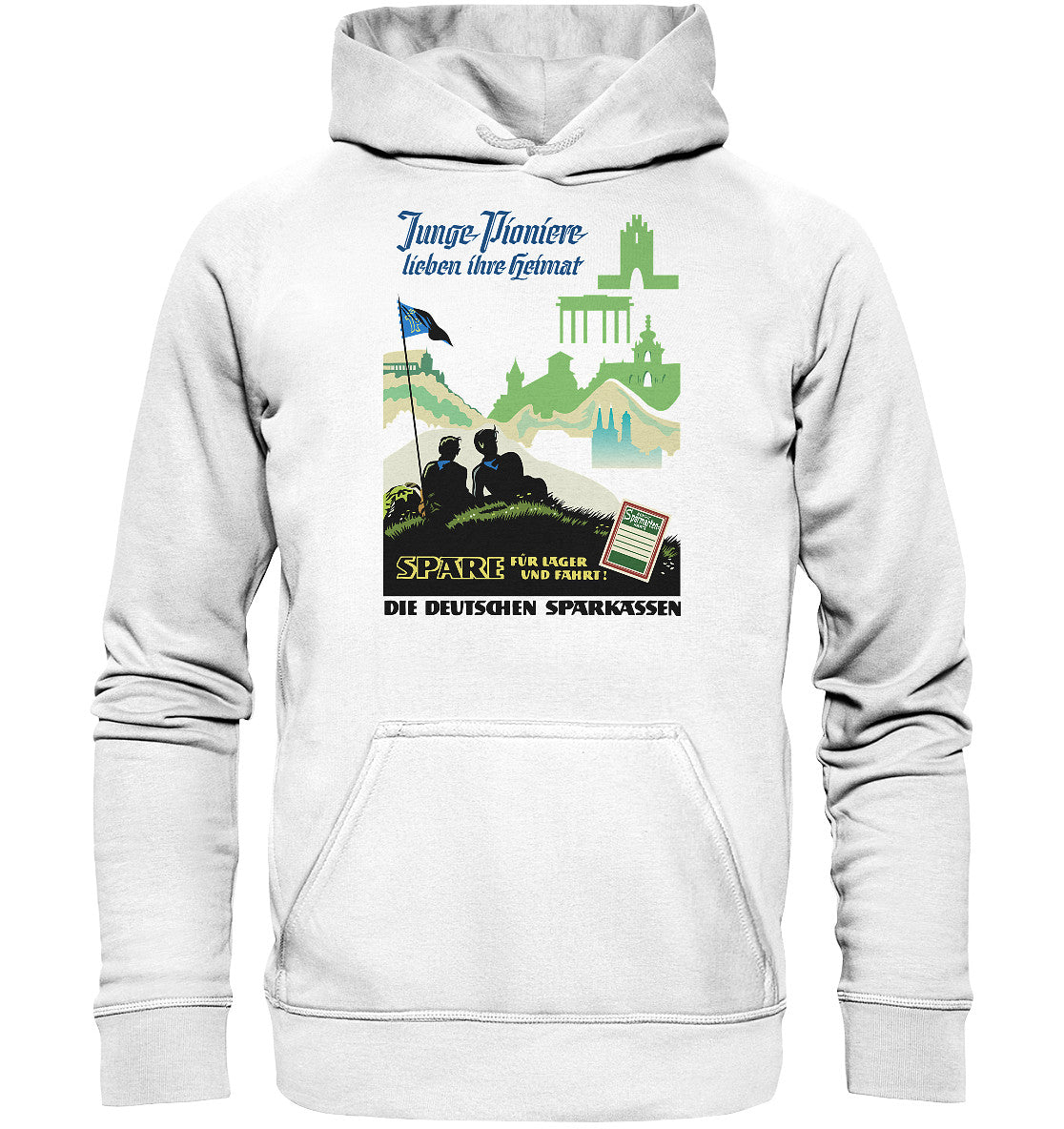 DDR Ostalgie Kapuze / Hoodie Unisex • JUNGE PIONIERE LIEBEN IHRE HEIMAT