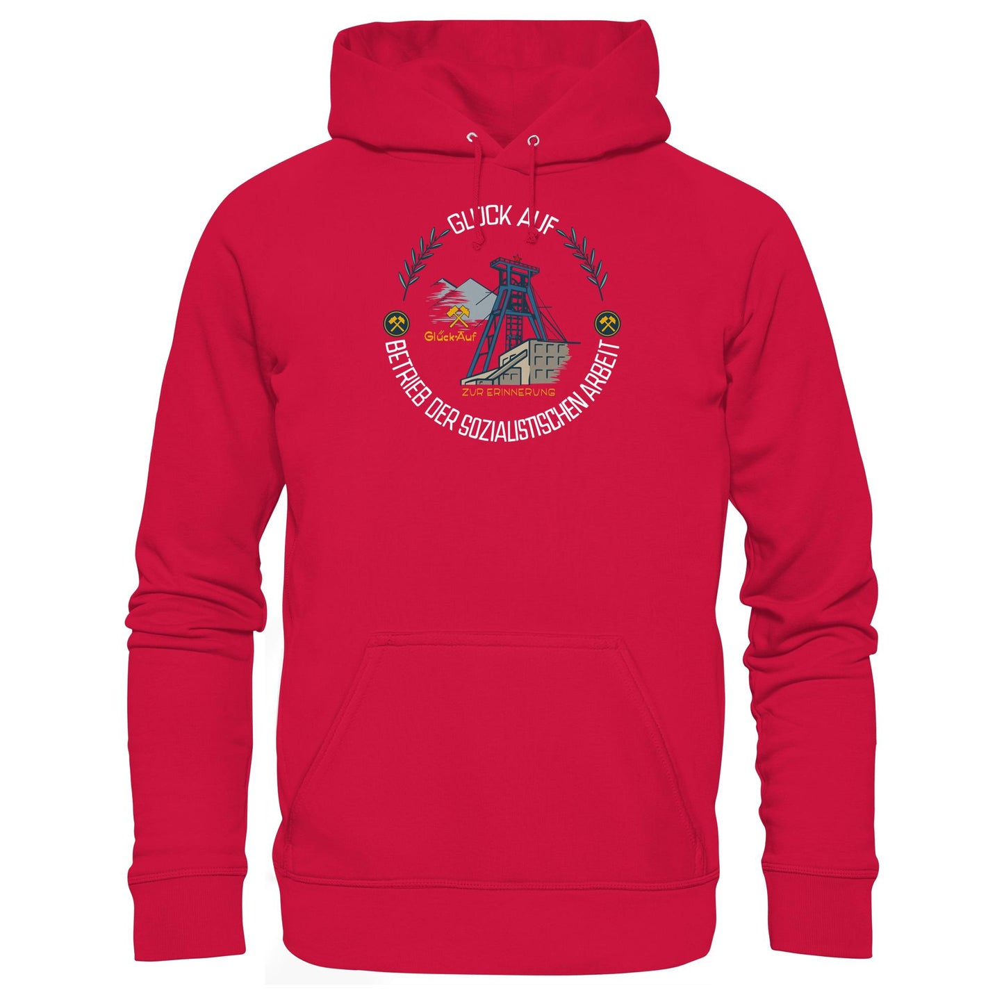 DDR Ostalgie Kapuze / Hoodie Unisex • WISMUT - GLÜCK AUF