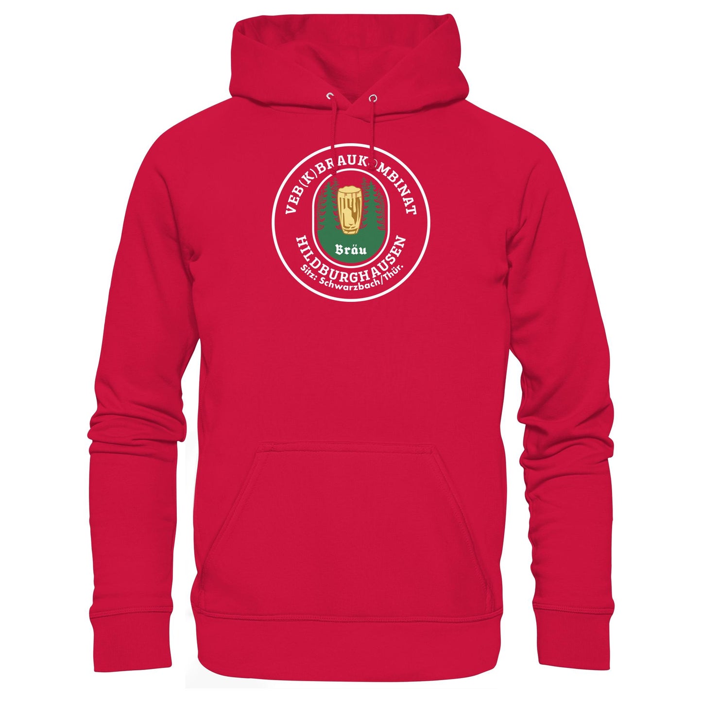 DDR Ostalgie Kapuze / Hoodie Unisex • VEB BRAUKOMBINAT HILDBURGHAUSEN BIER