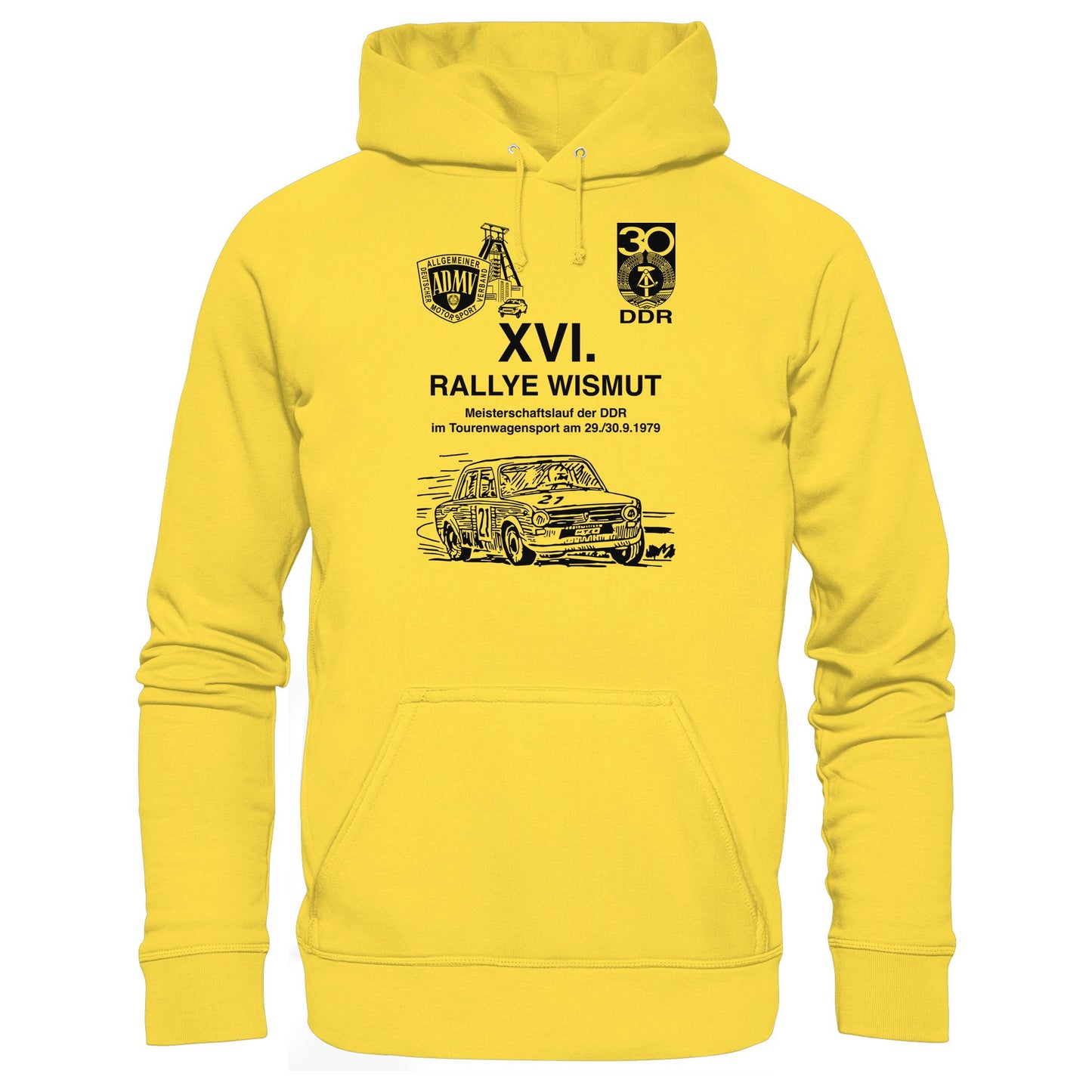 DDR Ostalgie Kapuze / Hoodie Unisex • 16. RALLYE WISMUT, MEISTERSCHAFTSLAUF DER DDR - 1979
