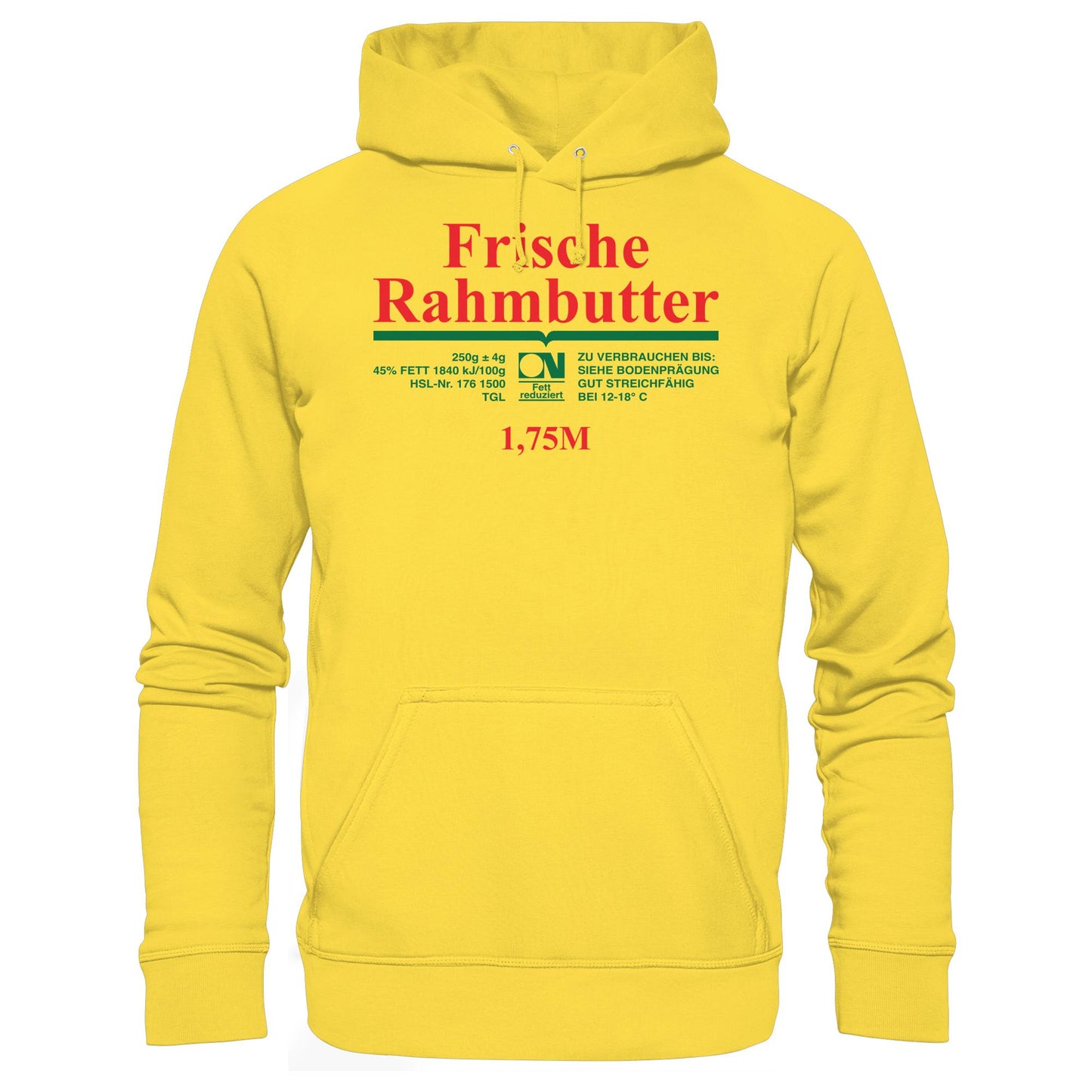 DDR Ostalgie Kapuze / Hoodie Unisex • FRISCHE RAHMBUTTER - KONSUM