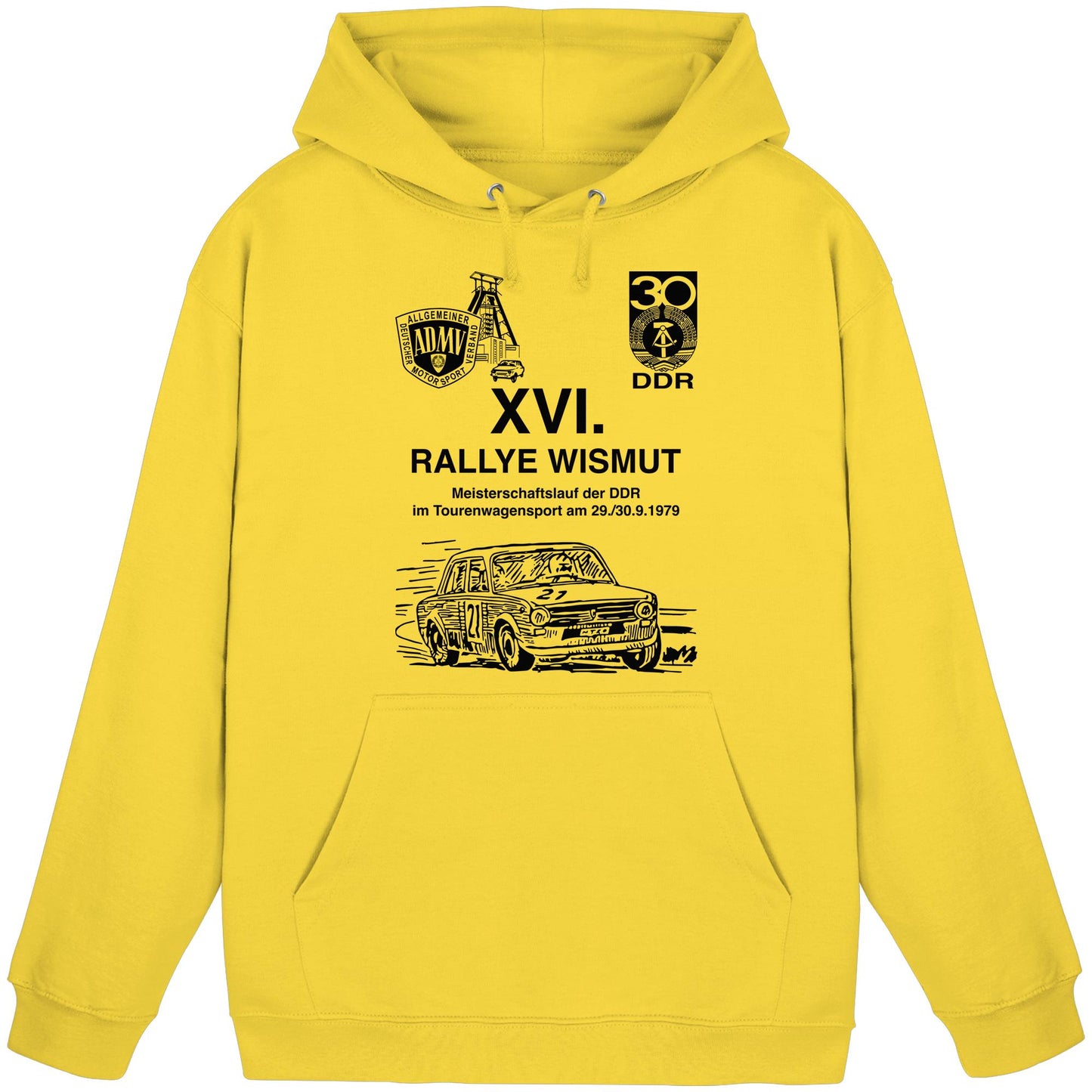 DDR Ostalgie Kapuze / Hoodie Unisex • 16. RALLYE WISMUT, MEISTERSCHAFTSLAUF DER DDR - 1979