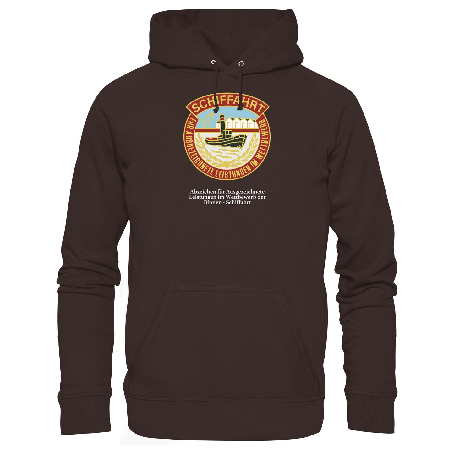 DDR Ostalgie Kapuze / Hoodie Unisex • BINNEN-SCHIFFAHRT - ABZEICHEN FÜR AUSGEZEICHNETE LEISTUNGEN