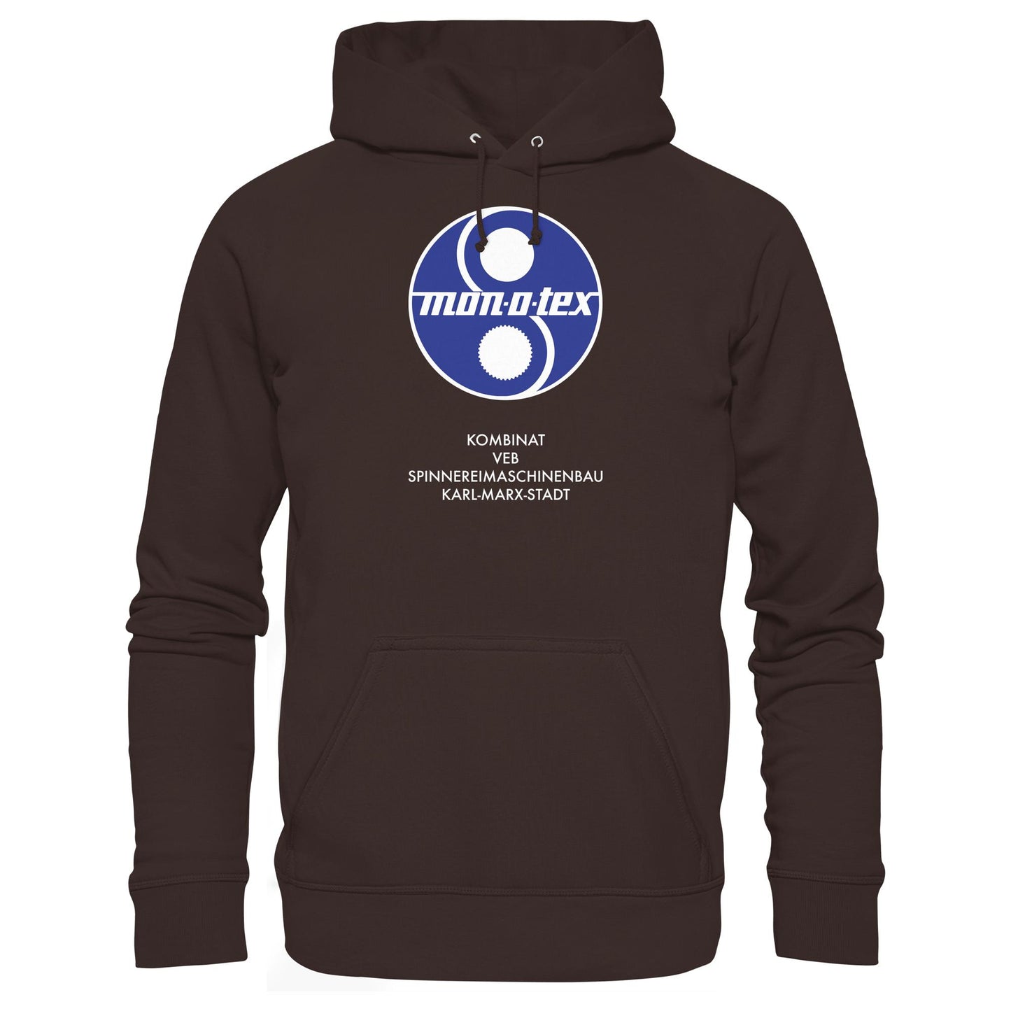 DDR Ostalgie Kapuze / Hoodie Unisex • MONOTEX VEB KOMBINAT SPINNEREIMASCHINENBAU KARL-MARX-STADT