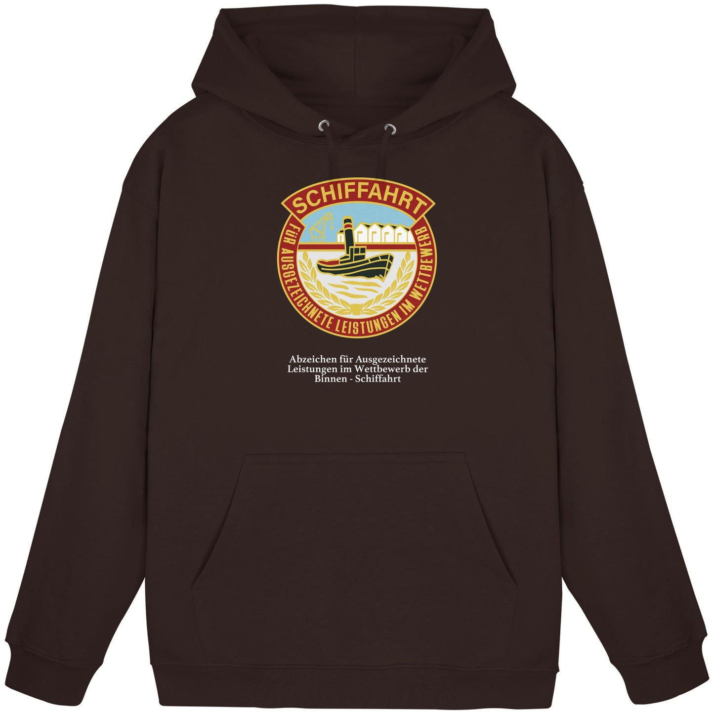 DDR Ostalgie Kapuze / Hoodie Unisex • BINNEN-SCHIFFAHRT - ABZEICHEN FÜR AUSGEZEICHNETE LEISTUNGEN