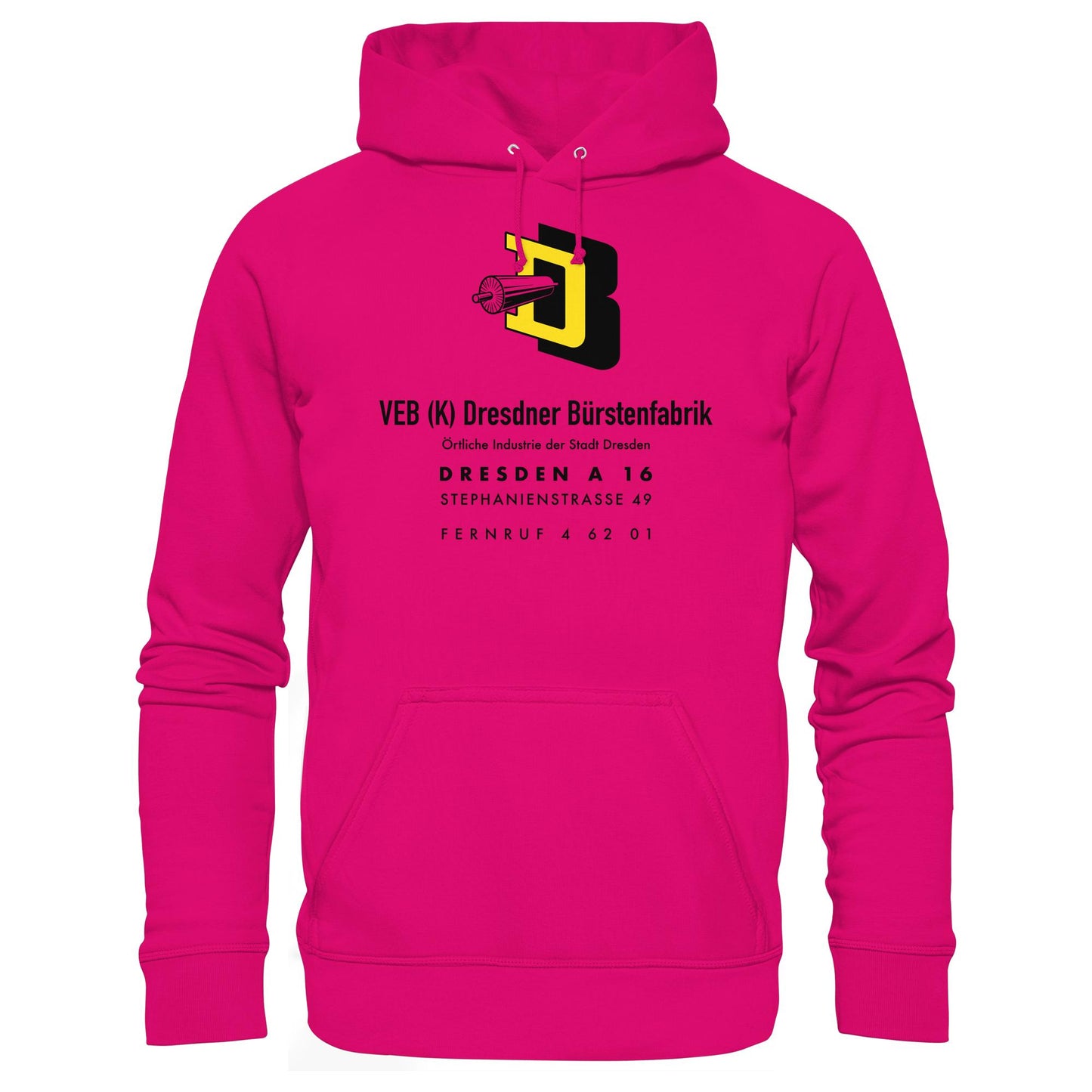 DDR Ostalgie Kapuze / Hoodie Unisex • VEB DRESDNER BÜRSTENFABRIK