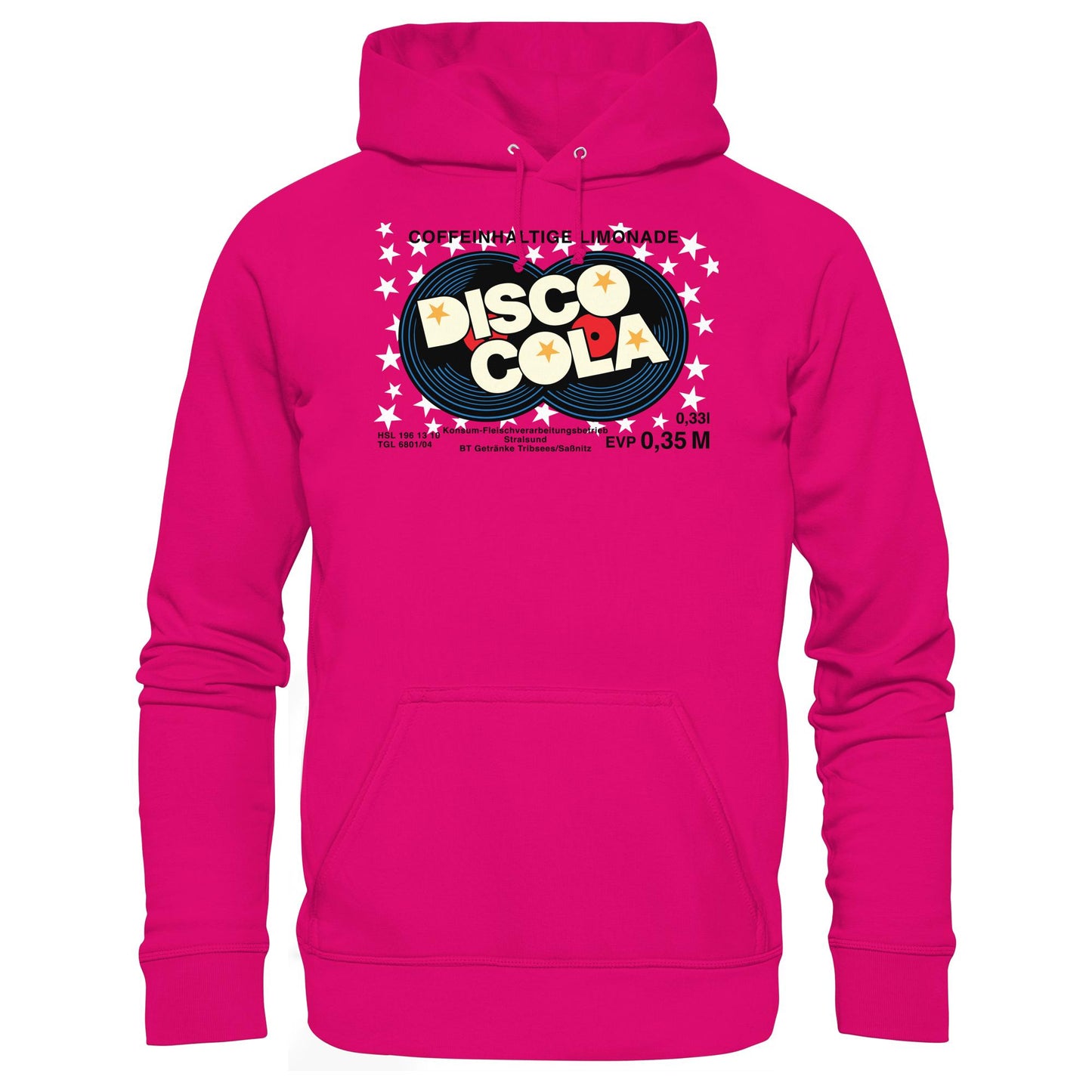 DDR Ostalgie Kapuze / Hoodie Unisex • DISCO COLA - ORIGINAL ETIKETT