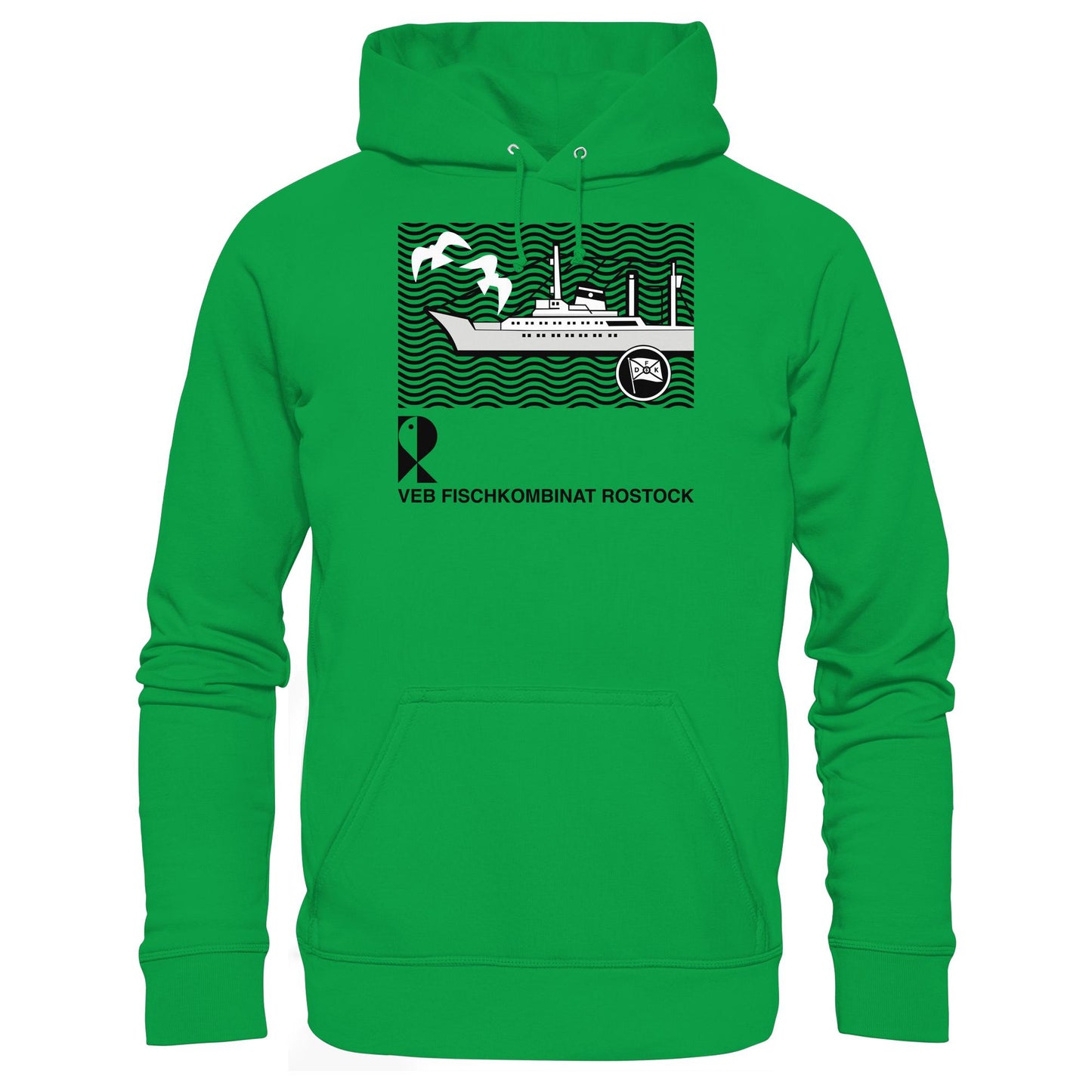 DDR Ostalgie Kapuze / Hoodie Unisex • VEB FISCHKOMBINAT ROSTOCK