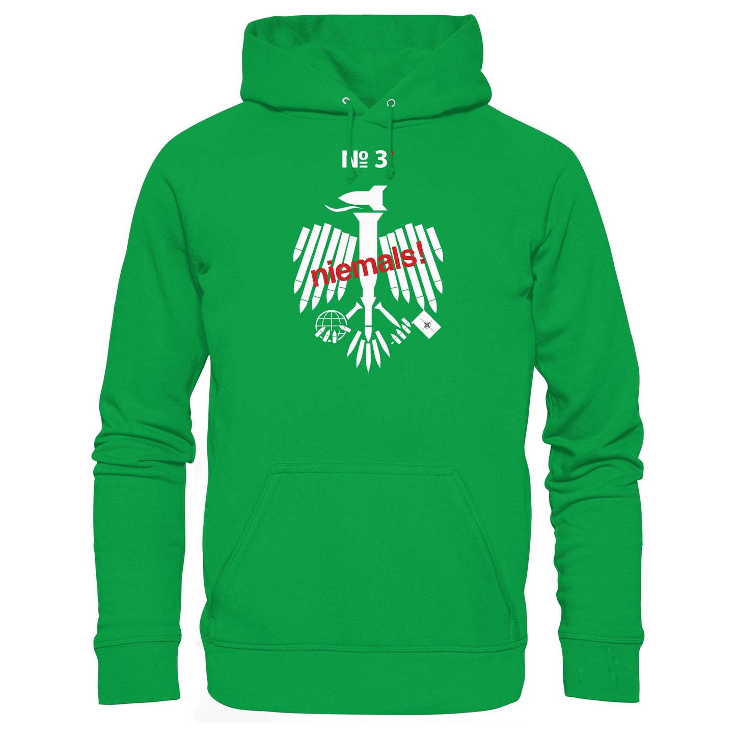 DDR Ostalgie Kapuze / Hoodie Unisex • 3. WELTKRIEG NIEMALS! ANTI-NATO (ORIGINAL POSTER)