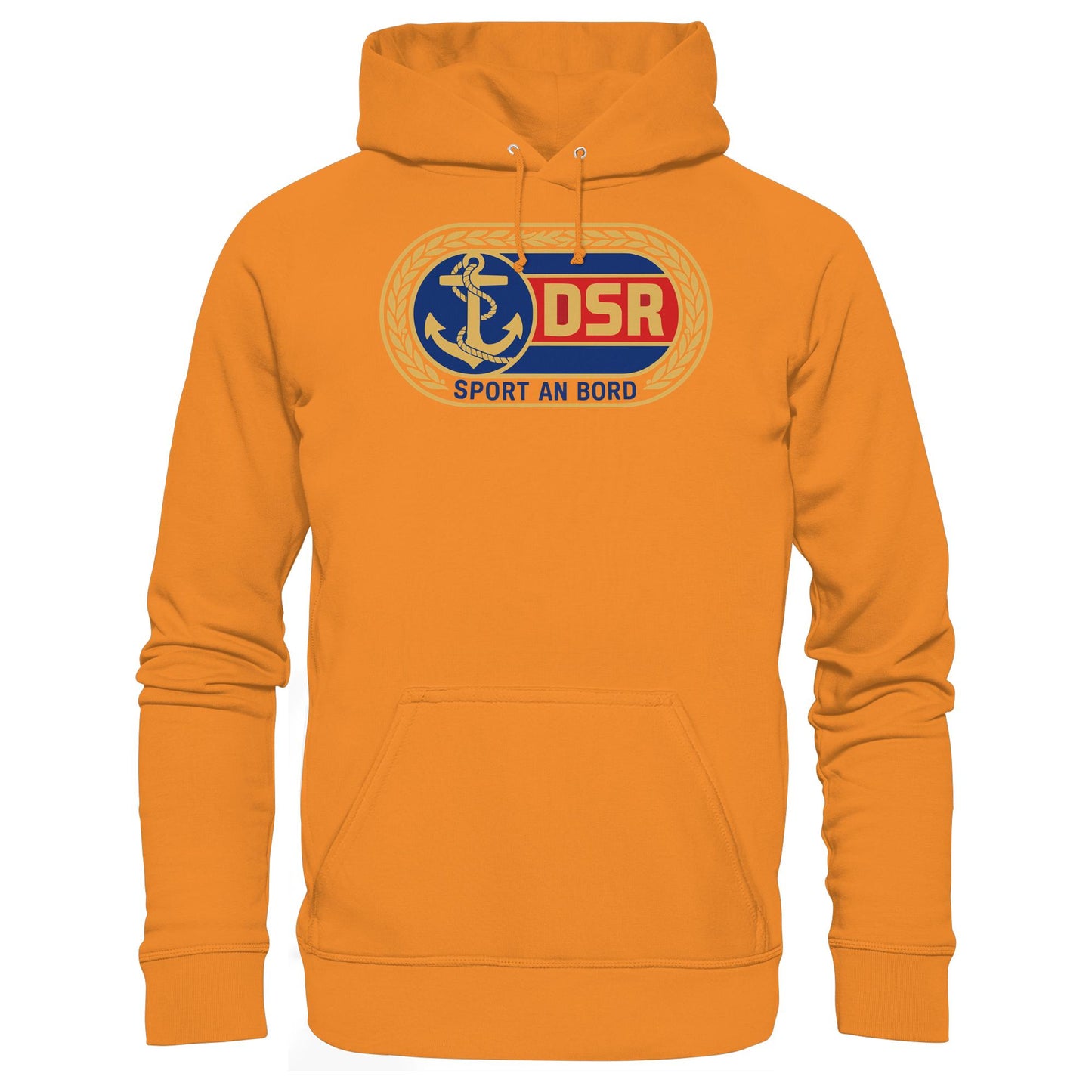 DDR Ostalgie Kapuze / Hoodie Unisex • DSR - SPORT AN BORD (ORIGINAL ANSTECKER)