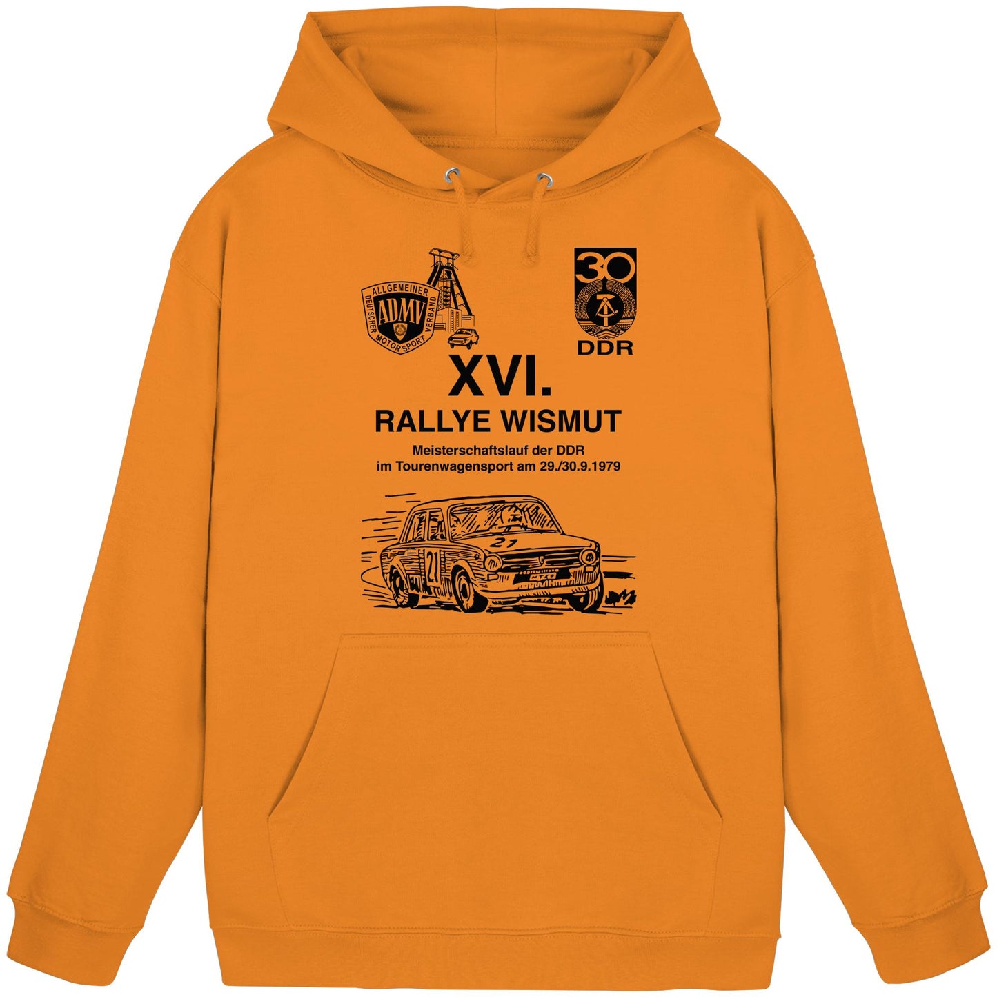 DDR Ostalgie Kapuze / Hoodie Unisex • 16. RALLYE WISMUT, MEISTERSCHAFTSLAUF DER DDR - 1979