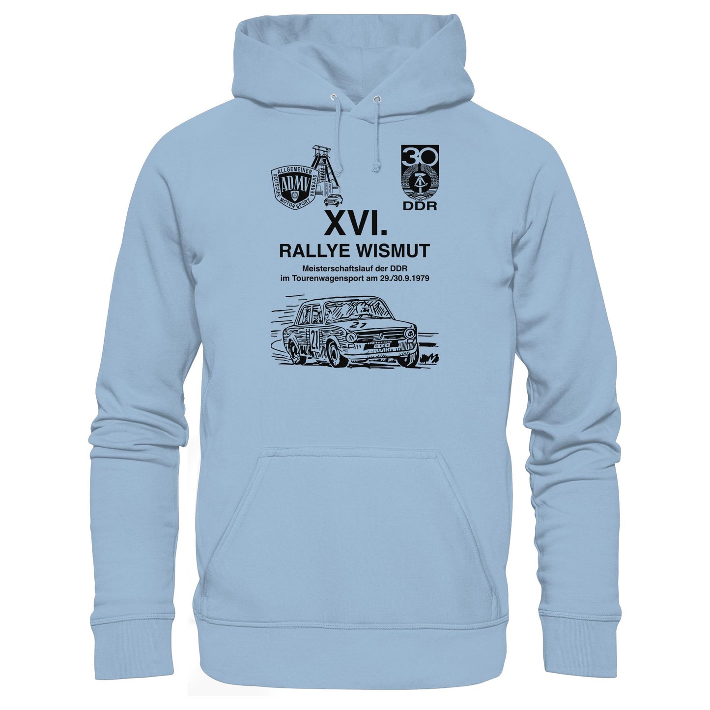 DDR Ostalgie Kapuze / Hoodie Unisex • 16. RALLYE WISMUT, MEISTERSCHAFTSLAUF DER DDR - 1979