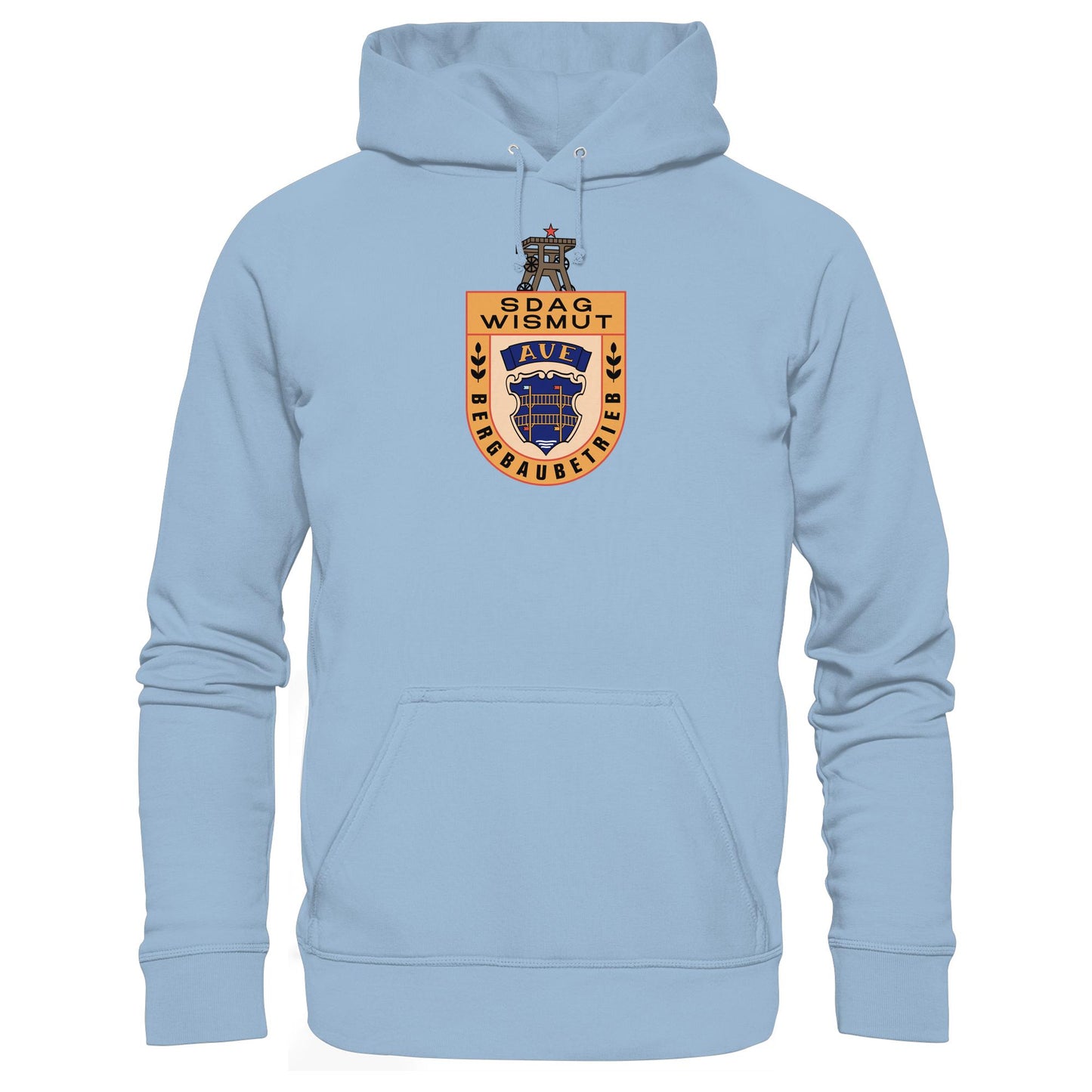 DDR Ostalgie Kapuze / Hoodie Unisex • SDAG WISMUT AUE - ABZEICHEN