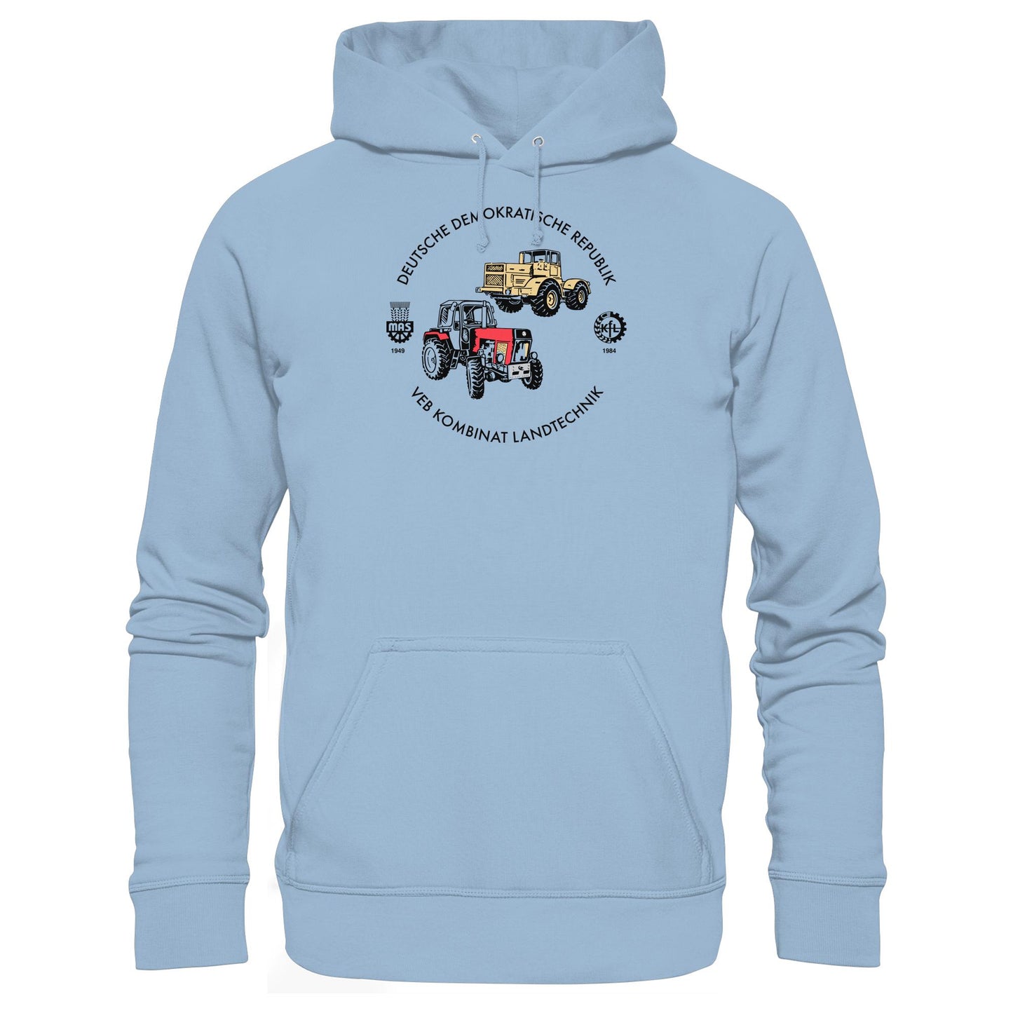 DDR Ostalgie Kapuze / Hoodie Unisex • VEB KOMBINAT LANDTECHNIK (ORIGINAL GEDÄCHTNISTELLER)