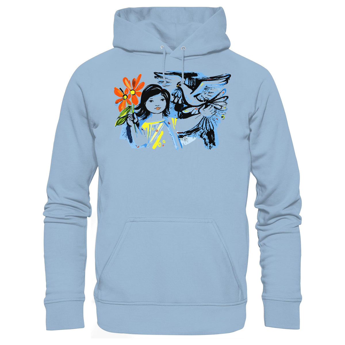 DDR Ostalgie Kapuze / Hoodie Unisex • WALTER WOMACKA - MÄDCHEN MIT FRIEDENSTAUBE (1963)