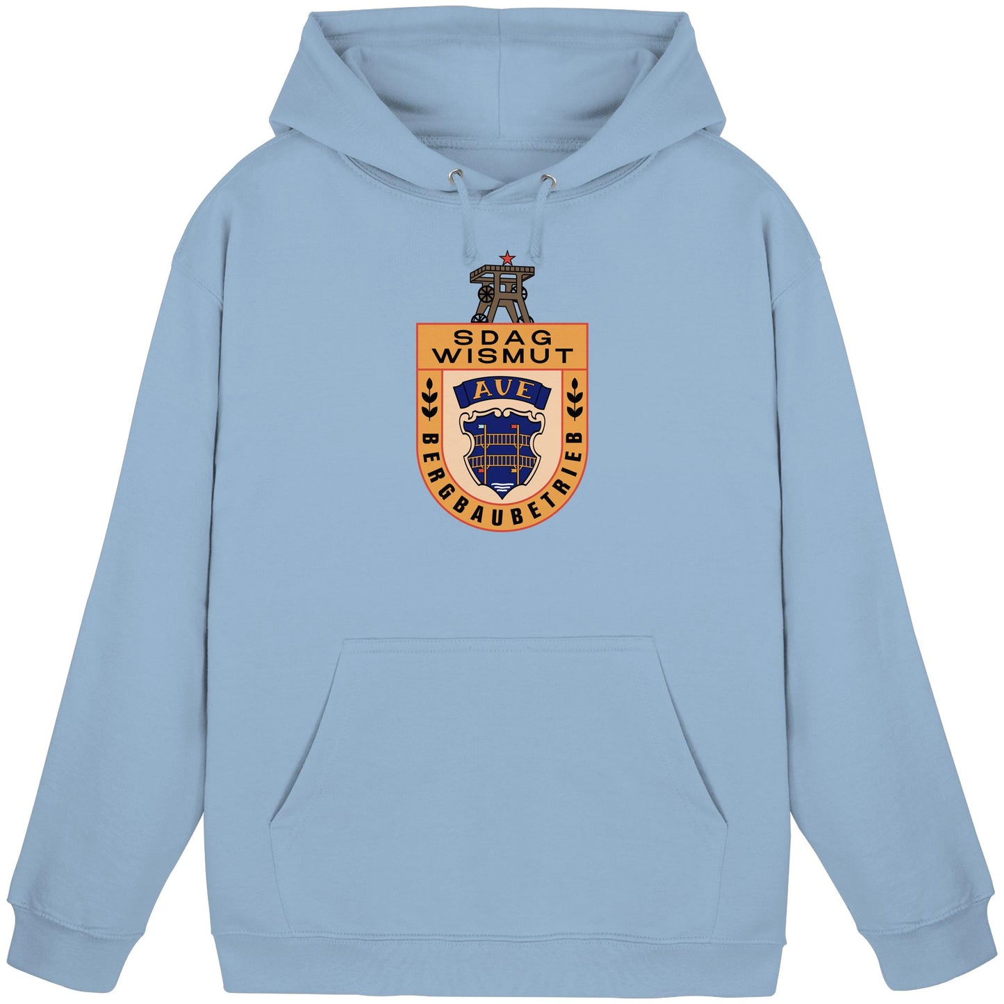DDR Ostalgie Kapuze / Hoodie Unisex • SDAG WISMUT AUE - ABZEICHEN