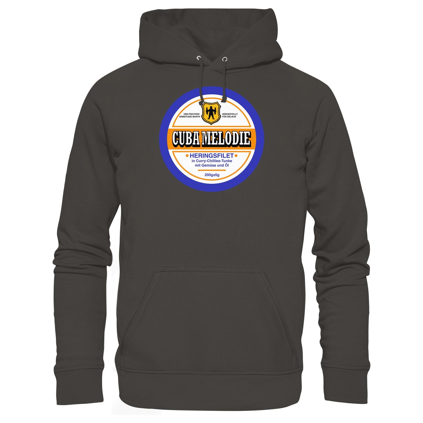 DDR Ostalgie Kapuze / Hoodie Unisex • CUBA MELODIE HERINGSFILET - VEB FISCHVERARBEITUNG BARTH