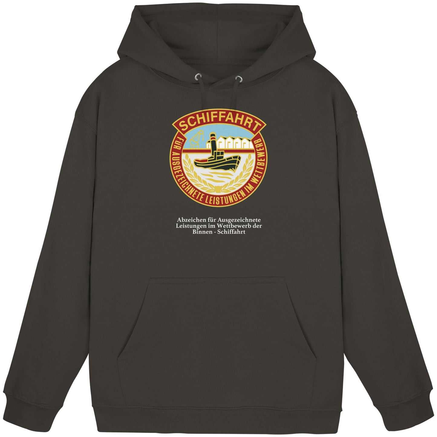 DDR Ostalgie Kapuze / Hoodie Unisex • BINNEN-SCHIFFAHRT - ABZEICHEN FÜR AUSGEZEICHNETE LEISTUNGEN